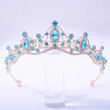 Load image into Gallery viewer, Fashion Pink Crystal Wedding Crown Bridal Headpiece l31