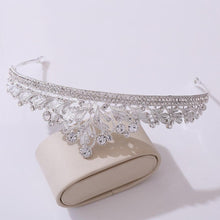 Load image into Gallery viewer, Fashion Silver Color Purple Crystal Leaf Bridal Tiara Crown Rhinestone Headpiece bc127 - www.eufashionbags.com