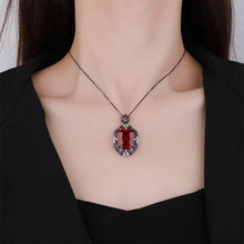 Laden Sie das Bild in den Galerie-Viewer, Charms 15*20mm Red High Carbon Diamond Pendant Necklaces for Women Luxury Chain Gift