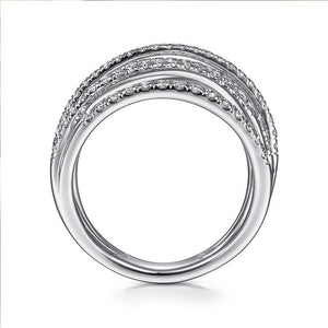 Trendy Women Luxury Wedding Zirconia Cross Finger Ring Fashion Jewelry hr25 - www.eufashionbags.com