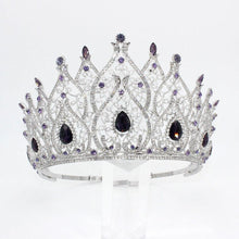 Charger l&#39;image dans la galerie, Large Miss Universe Bridal Crowns Cubic Zircon Crystal Round Queen Wedding Hair Accessories bc81 - www.eufashionbags.com