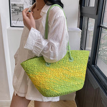 Laden Sie das Bild in den Galerie-Viewer, Big Straw Underarm Bags for Women 2024 Fashion Summer Shoulder Bags Travel Handbags