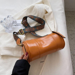 Cylinder Crossbody Sling Bags for Women Fashion Designer Leather Shoulder Bag l41 - www.eufashionbags.com