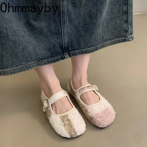2024 Spring Women Loafer Fashion Shallow Round Toe Casual Flats q81