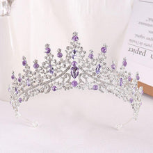 Charger l&#39;image dans la galerie, Princess Queen Opal Crystal Tiaras Crowns Wedding Hair Accessories bc107 - www.eufashionbags.com