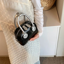 Carica l&#39;immagine nel visualizzatore di Gallery, Mini Cute PU Leather Shoulder Bag Silver Handbags and Purses Women Fashion Solid Color Crossbody Bag
