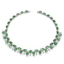 Cargar imagen en el visor de la galería, NEW Simulation Green Tourmaline Choker Necklace For Women Wedding Accessories x43