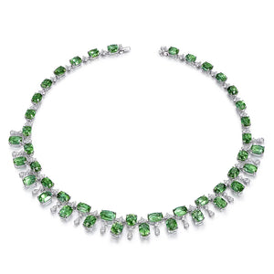 NEW Simulation Green Tourmaline Choker Necklace For Women Wedding Accessories x43