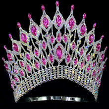 Carica l&#39;immagine nel visualizzatore di Gallery, Luxury Miss Universe Wedding Crown Queen Rhinestone Tiara Party Hair Jewelry y97