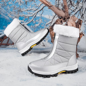 Winter Women Waterproof Shoes Keep Warm Non-slip Black Snow Boots