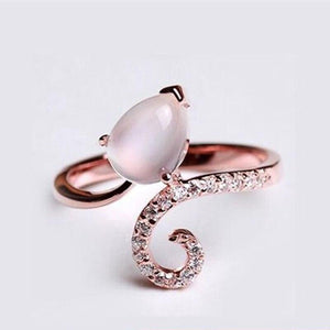Pink Imitation Opal Finger Ring for Women hr165 - www.eufashionbags.com