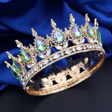 Carica l&#39;immagine nel visualizzatore di Gallery, Gorgeous Crystal Wedding Crown, Royal Queen King AB Tiaras and Crowns, Bridal Diadem, Party Prom, Bride Headdress
