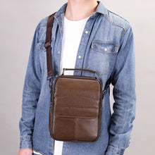 Load image into Gallery viewer, Men&#39;s Shoulder Bag Genuine Leather Casual ipad Handbags Men Designer Messenger Bags Side Pouch Leather