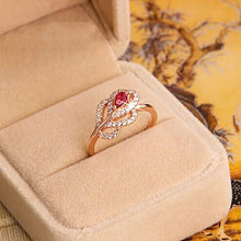 Load image into Gallery viewer, Red Pear Cubic Zircon Rings for Women hr205 - www.eufashionbags.com