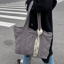 Load image into Gallery viewer, Nylon Quilted Padded Bag Luxury Women Soft Warm Shoulder Bag z55