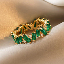 Load image into Gallery viewer, Green Cubic Zirconia Wedding Bands Women Rings hr200 - www.eufashionbags.com