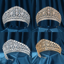 Carica l&#39;immagine nel visualizzatore di Gallery, Tiaras and Crowns for Women, Crystal Wedding Tiara for Women Royal Queen Crown Headband Metal Princess Tiara