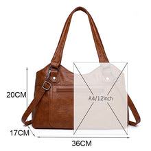 Carica l&#39;immagine nel visualizzatore di Gallery, Luxury Casual Tote Women Bag High Quality Leather Hand Bags for Women 2024 Shoulder Bag Big Crossbody Bags Sac A Main