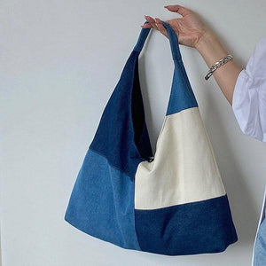 Fashion Denim Patchwork Handbags Women Shoulder Bag n37 - www.eufashionbags.com