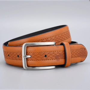 Classic Vintage Emboss Pu Leather Belts For Men Brand Waist Male Strap Belt
