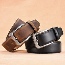 画像をギャラリービューアに読み込む, Luxury Men Vintage Cowhide Belt High Quality Genuine Leather Waist Belt t50