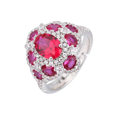 Carica l&#39;immagine nel visualizzatore di Gallery, High Quality Ruby Temperament Engagement Adjustable Rings for Women Dresses Accessories x18