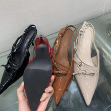 Laden Sie das Bild in den Galerie-Viewer, Fashion Buckle Women High Heels Sandals Casual Slip On Ladies Shoes Pointed Toe Heeled Footwear Shoes Pumps