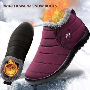 Keep Warm Winter Shoes For Women Winter Zapatillas Mujer Waterproof Flat Shoes m18 - www.eufashionbags.com