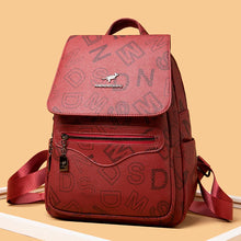 Cargar imagen en el visor de la galería, Large Multi Pocket Backpacks Fashion Printed PU Backpack Mommy Travel Bags Women&#39;s Small Brand Designer School Bags