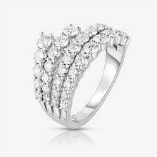 Load image into Gallery viewer, Silver Color Cubic Zirconia Rings Women Bridal Accessories Jewelry gift dc37 - www.eufashionbags.com