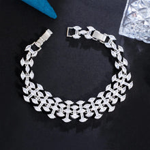 Carica l&#39;immagine nel visualizzatore di Gallery, White Marquise Cut Cubic Zirconia Bracelets Chunky Luxury Bridal Jewelry