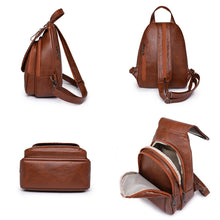Charger l&#39;image dans la galerie, High Quality Soft Leather Women Backpack Casual Shoulder Bag knapsack a91