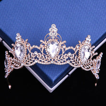 Charger l&#39;image dans la galerie, Pink Crystal Tiaras Royal Queen Bridal Crown Wedding Dress Hair Jewelry bc11 - www.eufashionbags.com