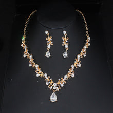 画像をギャラリービューアに読み込む, Luxury Crystal Bridal Jewelry Sets Women Tiara/Crown Earrings Choker Necklace Set dc30 - www.eufashionbags.com