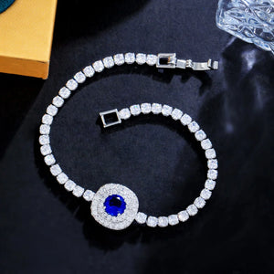 Square Cubic Zirconia Crystal Bracelets Tennis Chain Link Women Party Engagement Jewelry b70