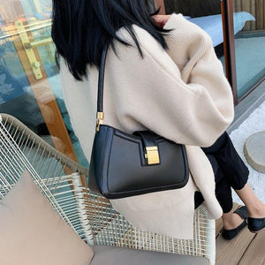 PU Leather Shoulder Bags For Women Fashion Lock Handbags Small Purse l59 - www.eufashionbags.com