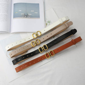 Fashion Pu Leather Belt For Women Designer Metal Buckle Waist Strap - www.eufashionbags.com