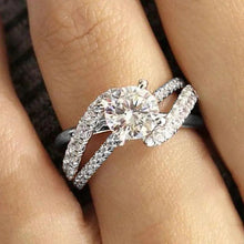 Load image into Gallery viewer, Silver Color Women Rings Luxury Paved Sparkling CZ Temperament Rings t31 - www.eufashionbags.com