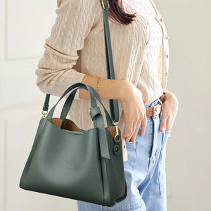 Retro Fashion Simple New Texture Large Capacity Shoulder Bag Women's Handbags Portable Messenger Bucket Bag