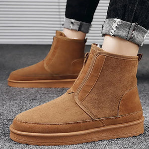 Men Snow Boots Warm Fur Men's Sneaker Winter Hiking Shoes Casual Ankle Boots
