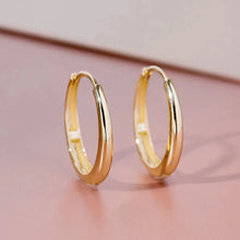 Carica l&#39;immagine nel visualizzatore di Gallery, Simple Design Fashion Gold Color Hoop Earrings Female Daily Wearable Versatile Accessories