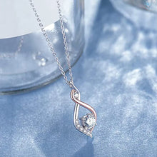 Load image into Gallery viewer, Two Tone Sparking Cubic Zirconia Necklace Women Wedding Pendant Necklace y55