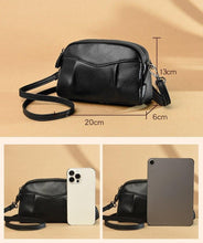 Load image into Gallery viewer, Women phone Purse Genuine Leather Double Zipper Shoulder Messenger Bag n02 - www.eufashionbags.com
