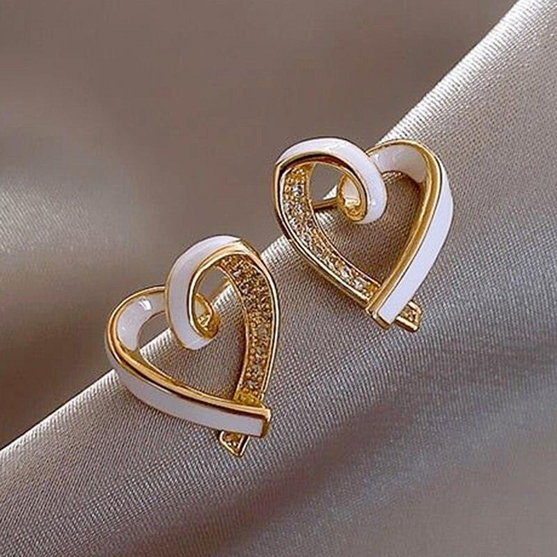 Fashion Love Stud Earrings for Women he187 - www.eufashionbags.com