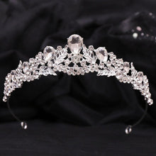 Load image into Gallery viewer, Purple Crystal Bridal Tiaras Crowns Women Wedding Rhinestone Diadem Crown Tiara bc75 - www.eufashionbags.com