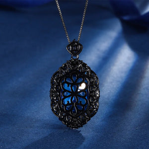 Charms 15*20mm Red High Carbon Diamond Pendant Necklaces for Women Luxury Chain Gift