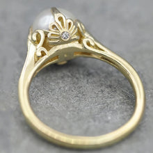 Carica l&#39;immagine nel visualizzatore di Gallery, Luxury Imitation Pearl Rings for Women Wedding Band Accessories n205