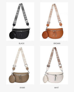 Genuine Leather Waist Bag For Women Crossbody Chest Bag n26 - www.eufashionbags.com