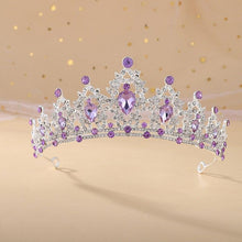 Load image into Gallery viewer, Trendy Crystal Rhinestone Tiaras Crown Wedding Hair Jewelry Bridal Queen Princess Pageant Diadem - www.eufashionbags.com