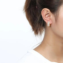 Load image into Gallery viewer, Trendy Sparkling Cubic Zirconia Hoop Earrings Women Daily Wear Jewelry he36 - www.eufashionbags.com